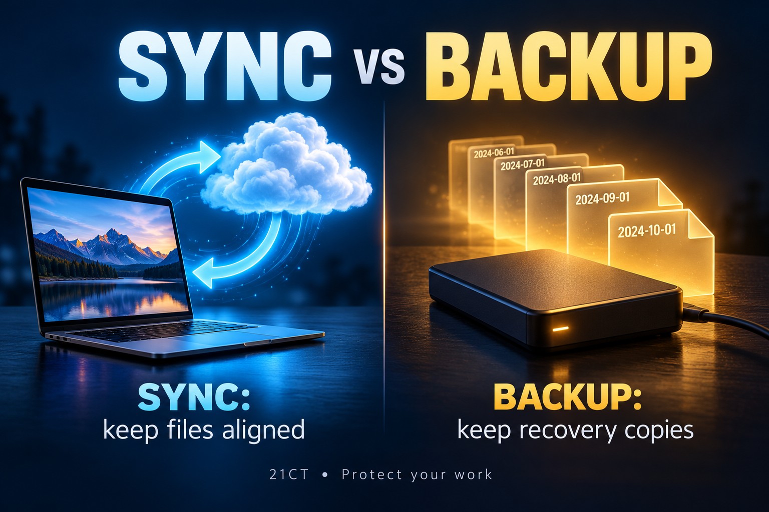 Sync နဲ့ Backup ဘာကွာသလဲ | Protect Your Important Files