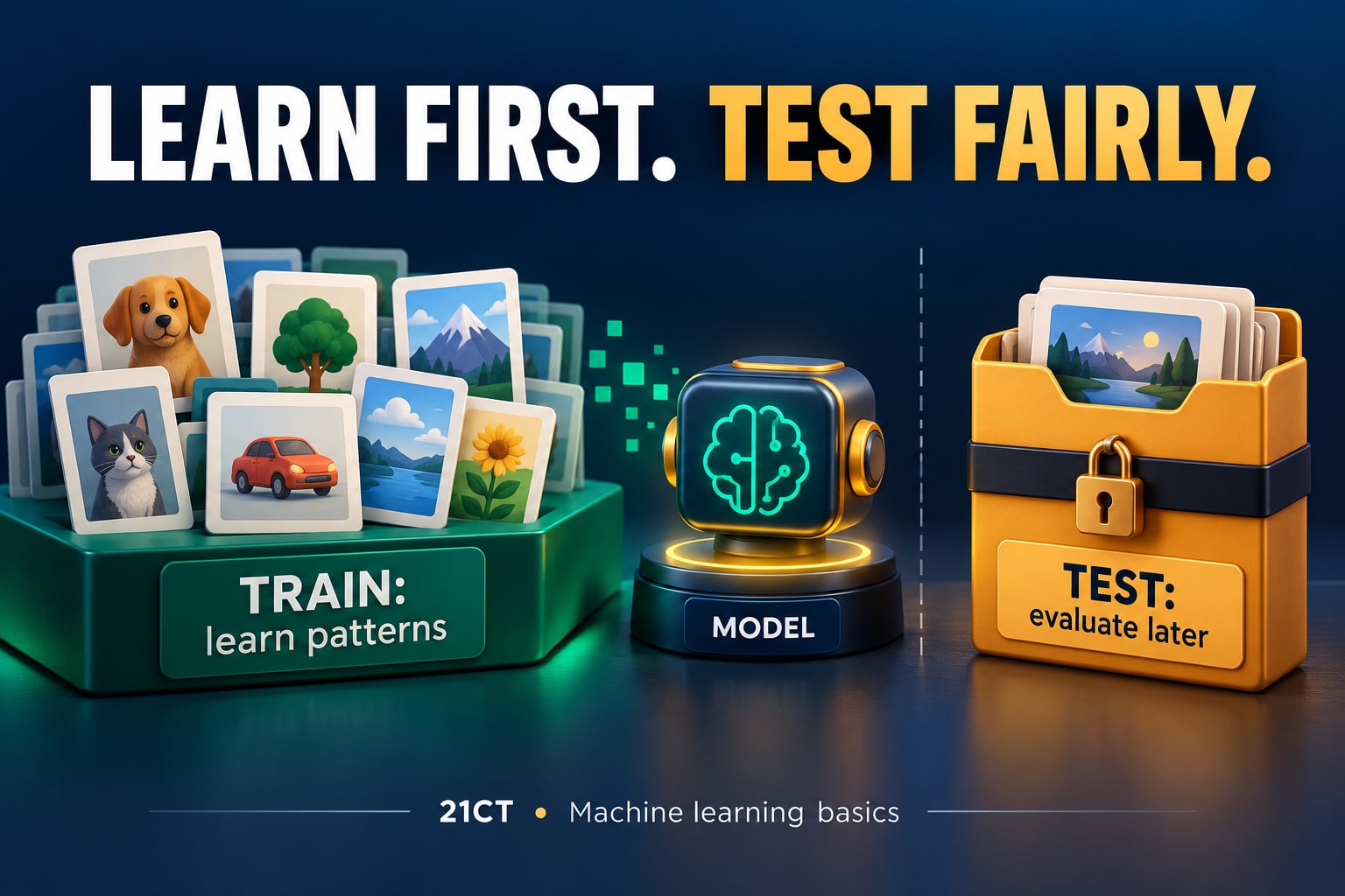 လေ့လာတဲ့ဒေတာနဲ့ စမ်းသပ်တဲ့ဒေတာ | Train and Test in ML